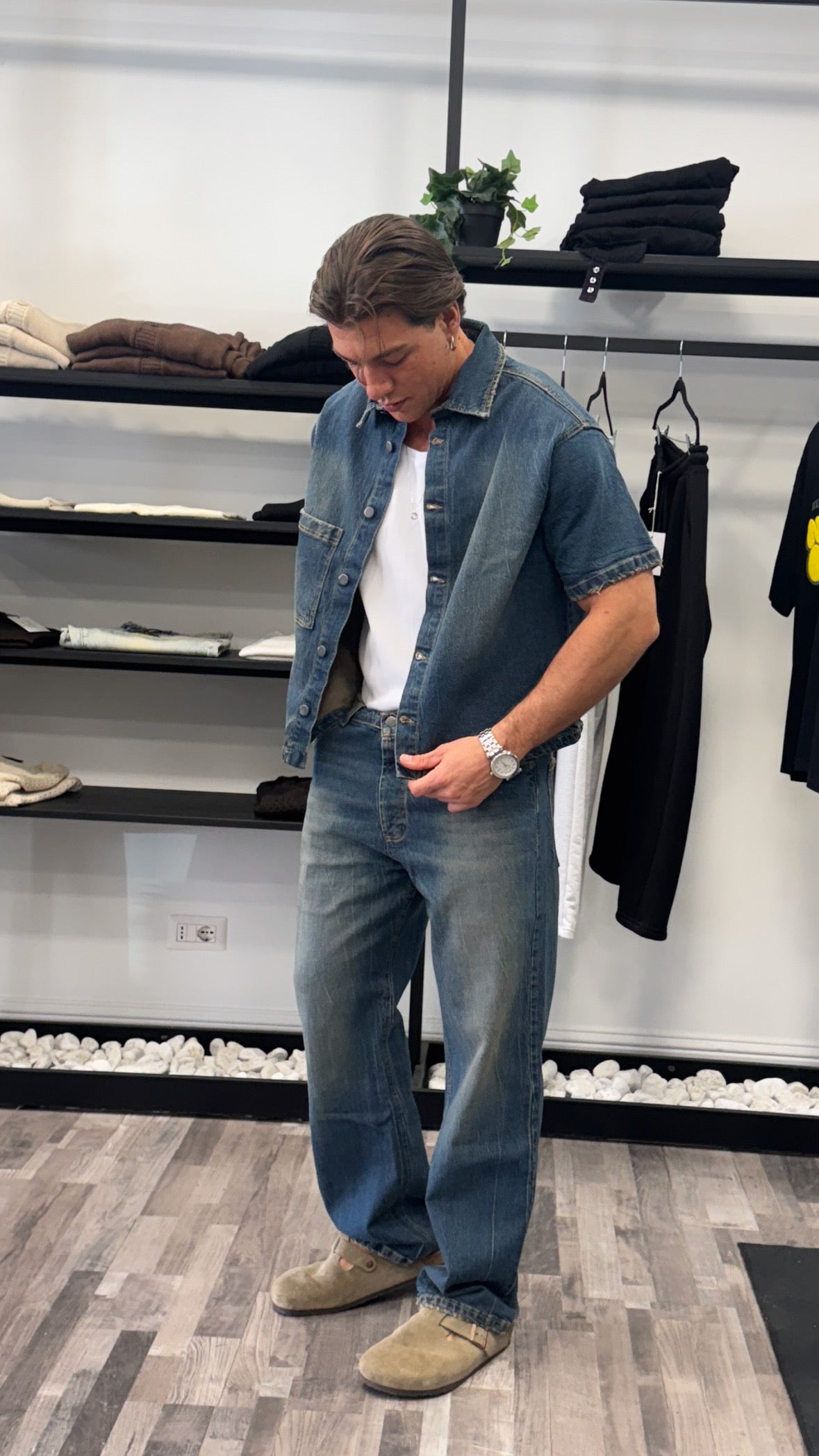 CAMICIA CROPPED JEANS ALL OR NOTHING