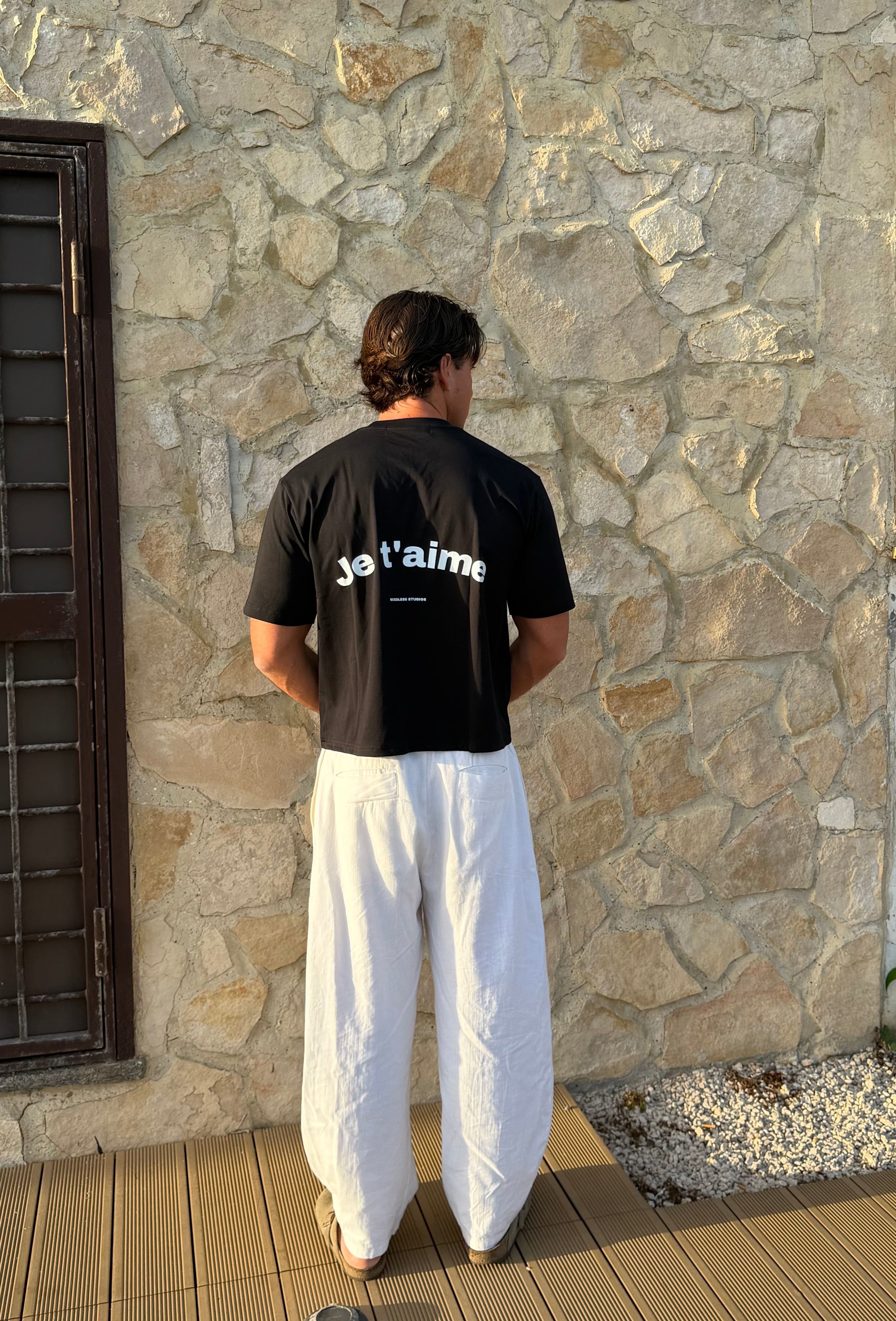 T-SHIRT CROPPED WORDLESS JE TAIME