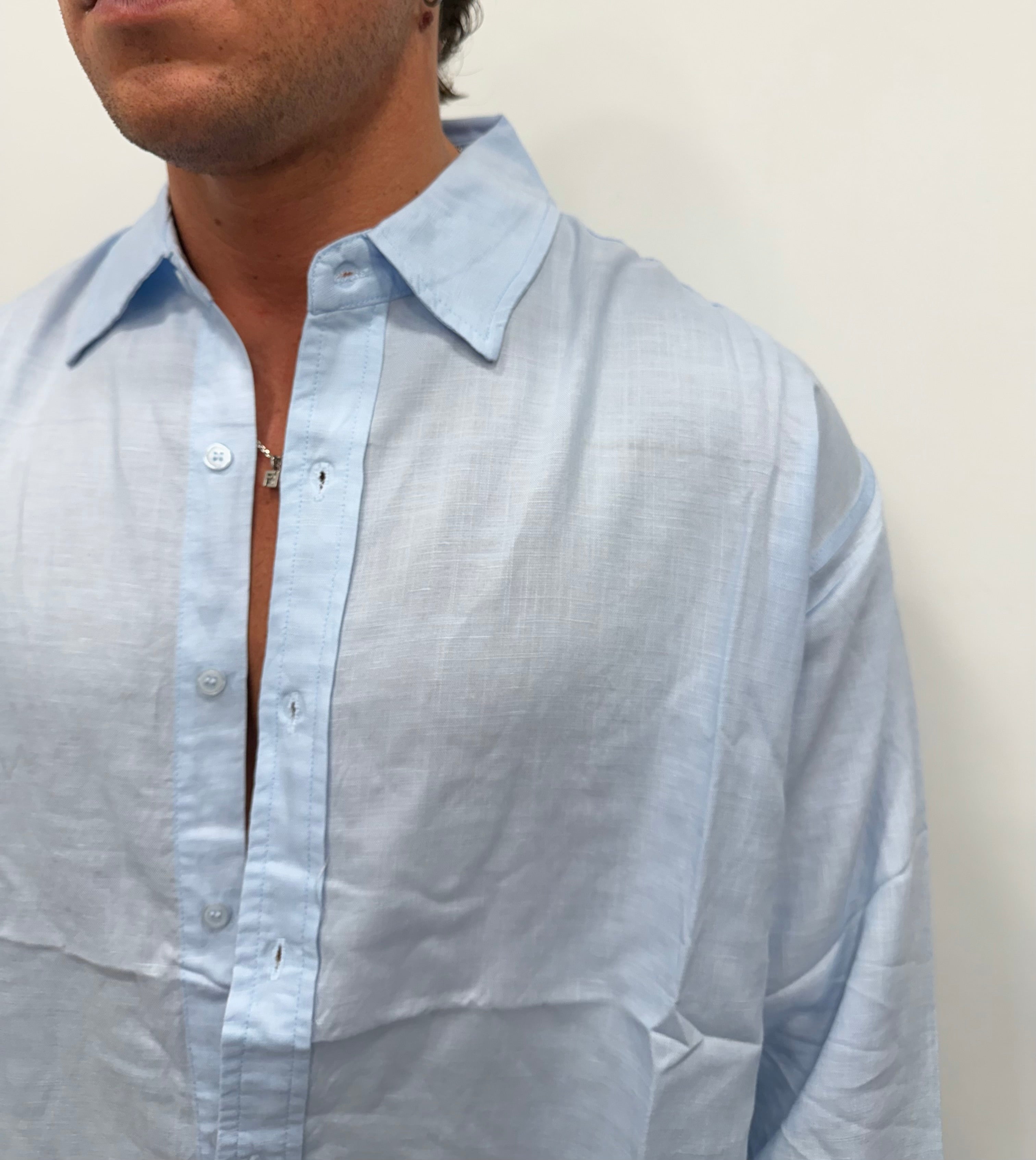CAMICIA MISTO LINO BOXYFIT