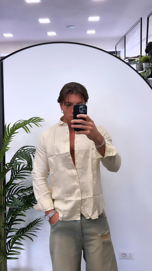 CAMICIA PURO LINO BEIGE