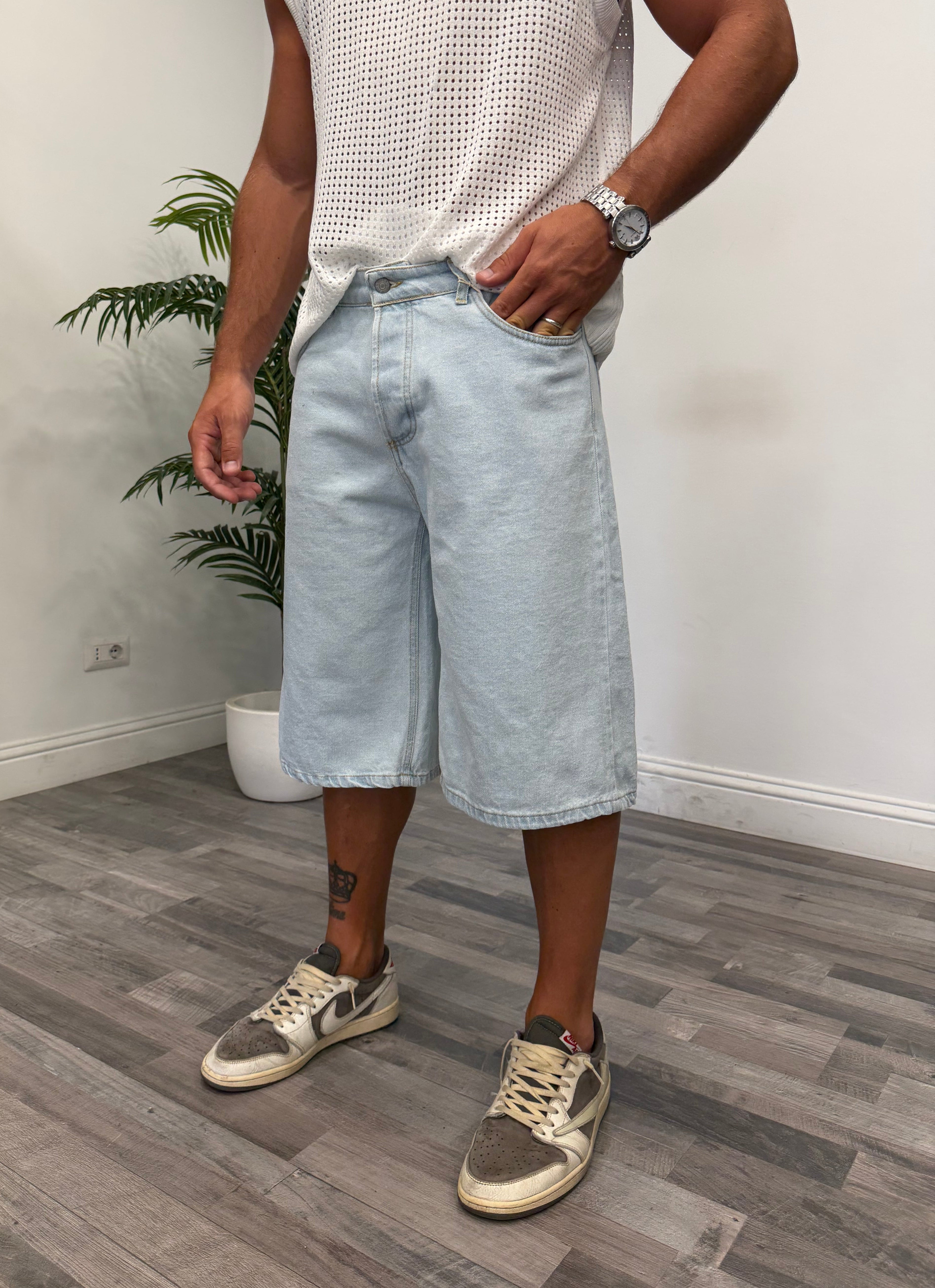 JORTS DENIM CHIARO