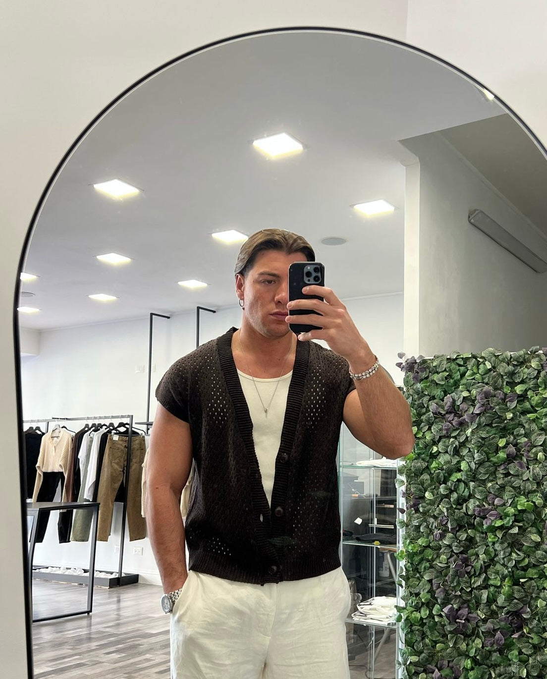 GILET TRAFORATO MORO